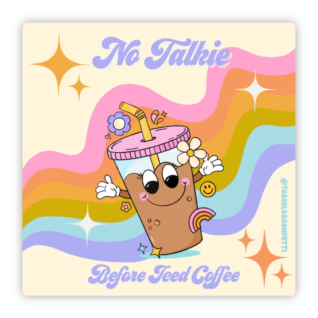 No Talkie Before Coffee Sticker