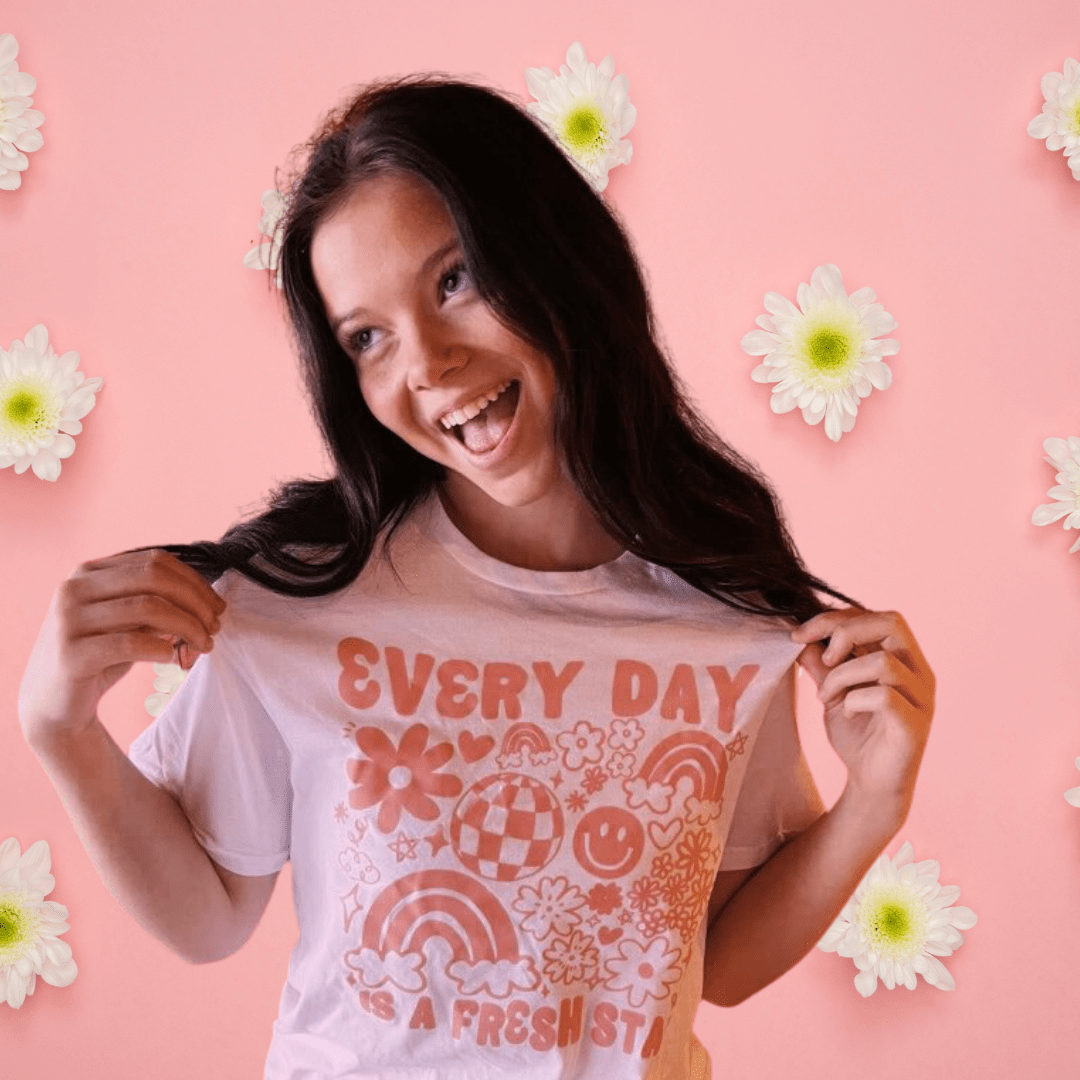 Everyday is a fresh start t-shirt - Tassels & Confetti 